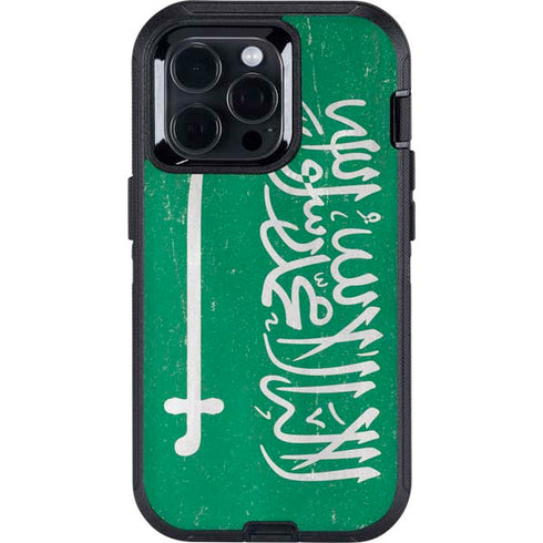 Saudi Arabia Flag Distressed Otterbox Defender iPhone Skin